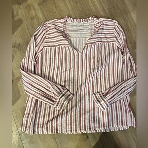 EUC - Red & White Striped Top